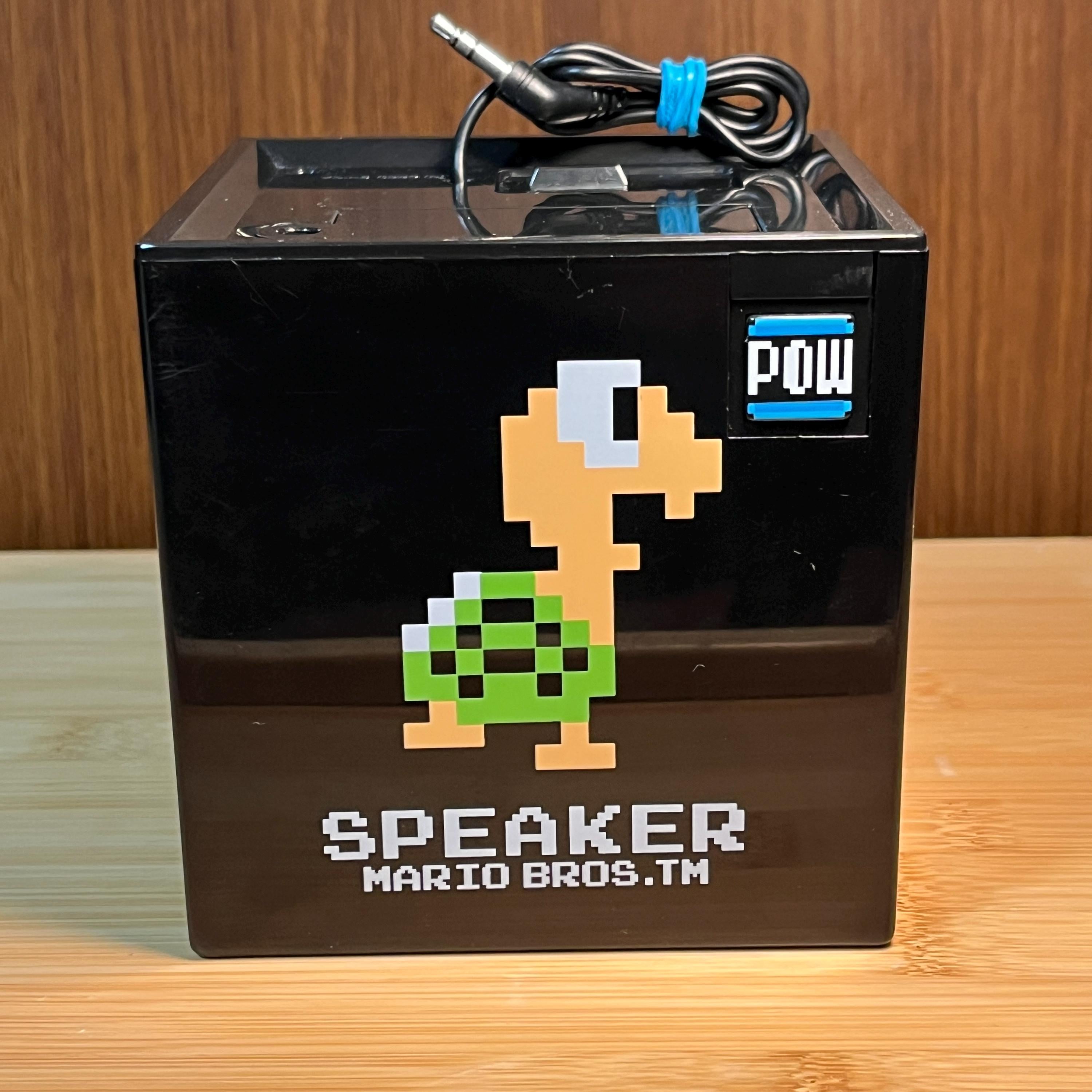 Vintage POW Block Speaker | 2005 Collectible Desktop Speaker | Retro Gaming Inspired Gadget
