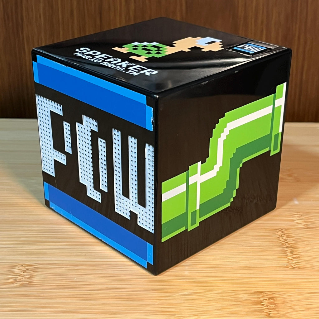 Vintage POW Block Speaker | 2005 Collectible Desktop Speaker | Retro Gaming Inspired Gadget