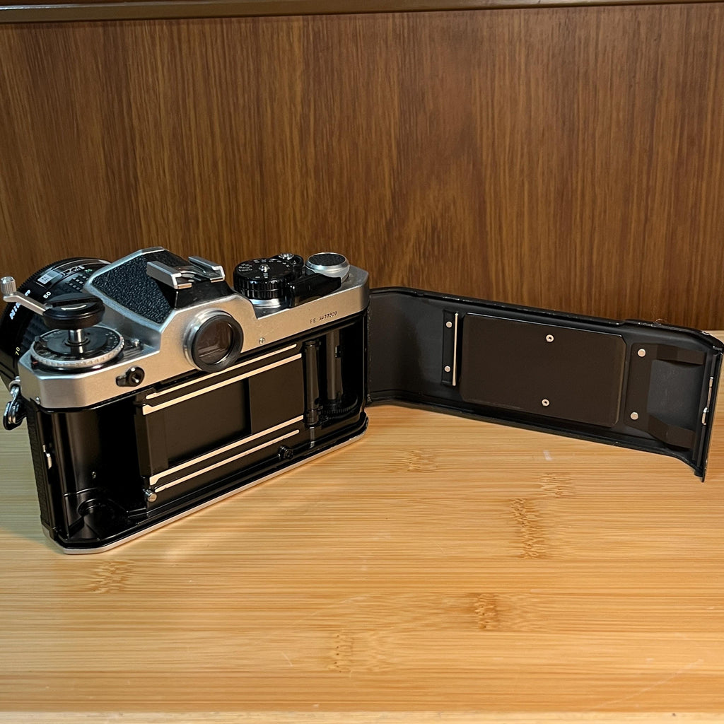 Nikon FE 35mm Film Camera | AF Nikkor 35-70mm Lens | Partial Shutter Issue | as-is