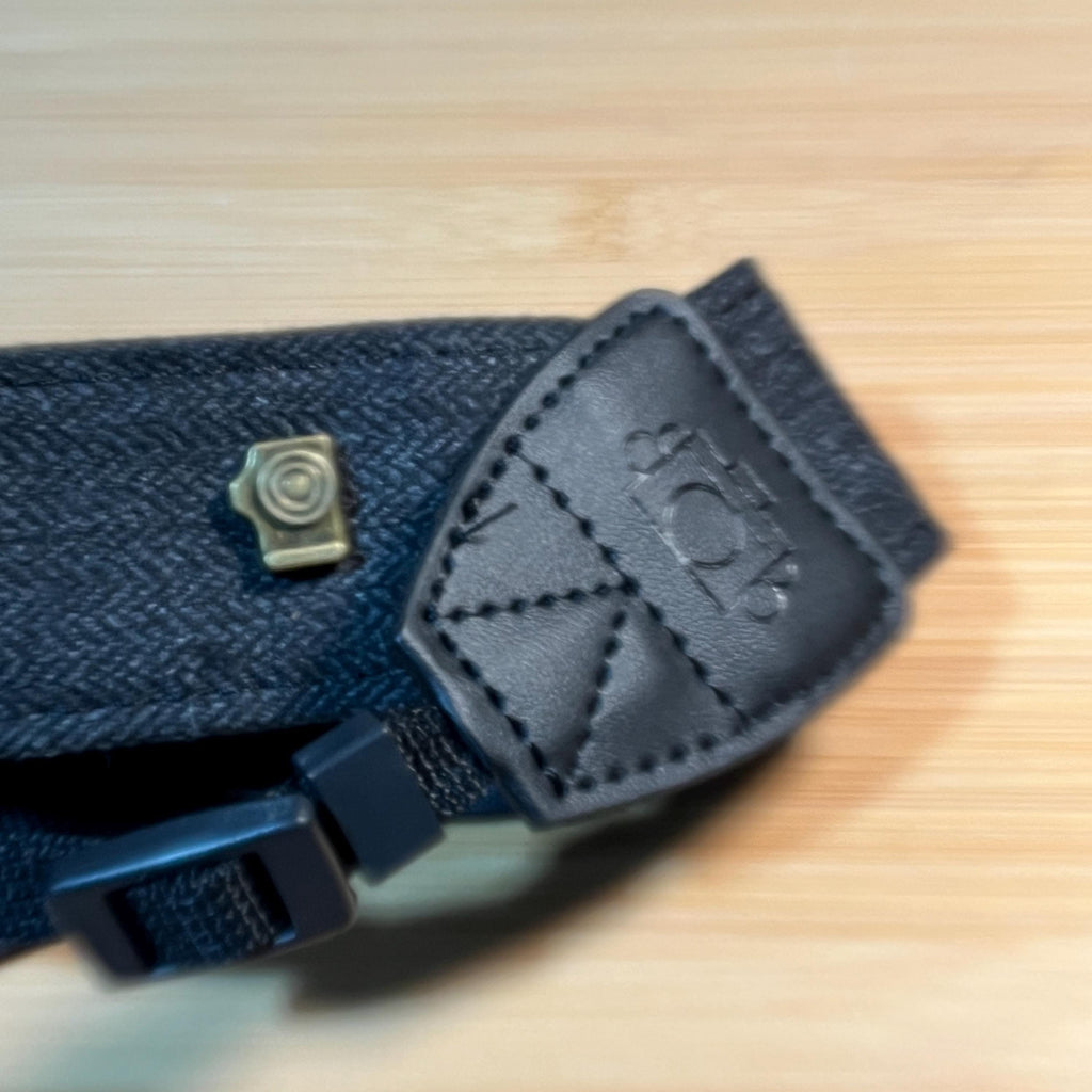 Vintage Cloth Camera Neck Strap | Badge & Camera Engraving