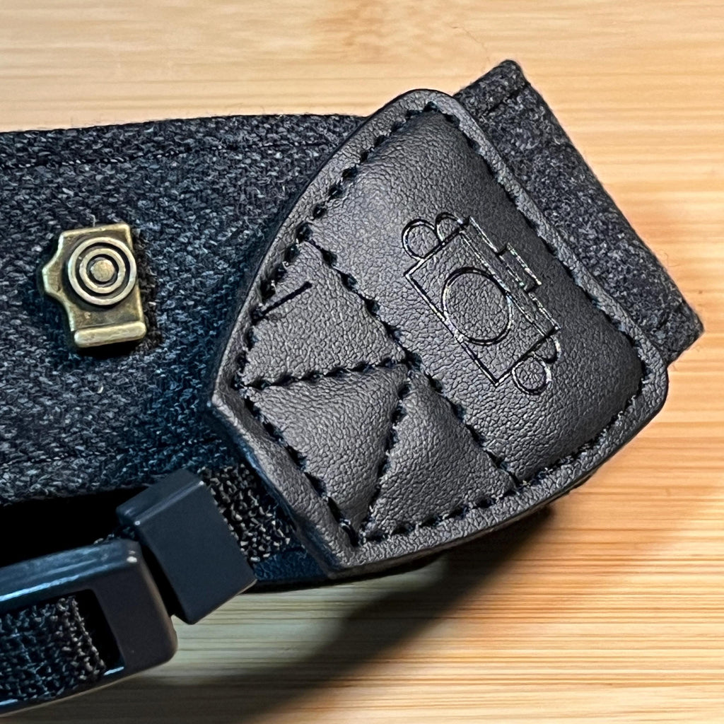 Vintage Cloth Camera Neck Strap | Badge & Camera Engraving