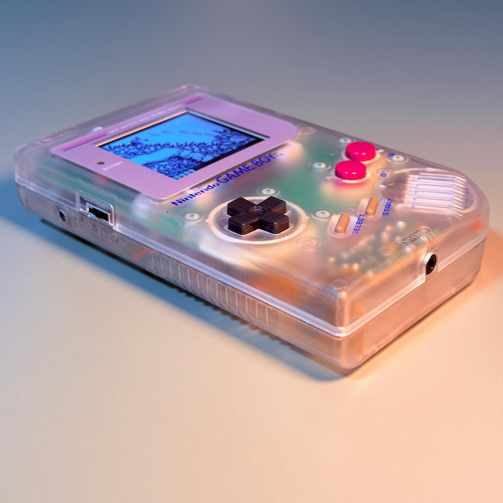 Original Game Boy IPS Console | Transparent Shell | 2.45" High-Brightness IPS | Modded