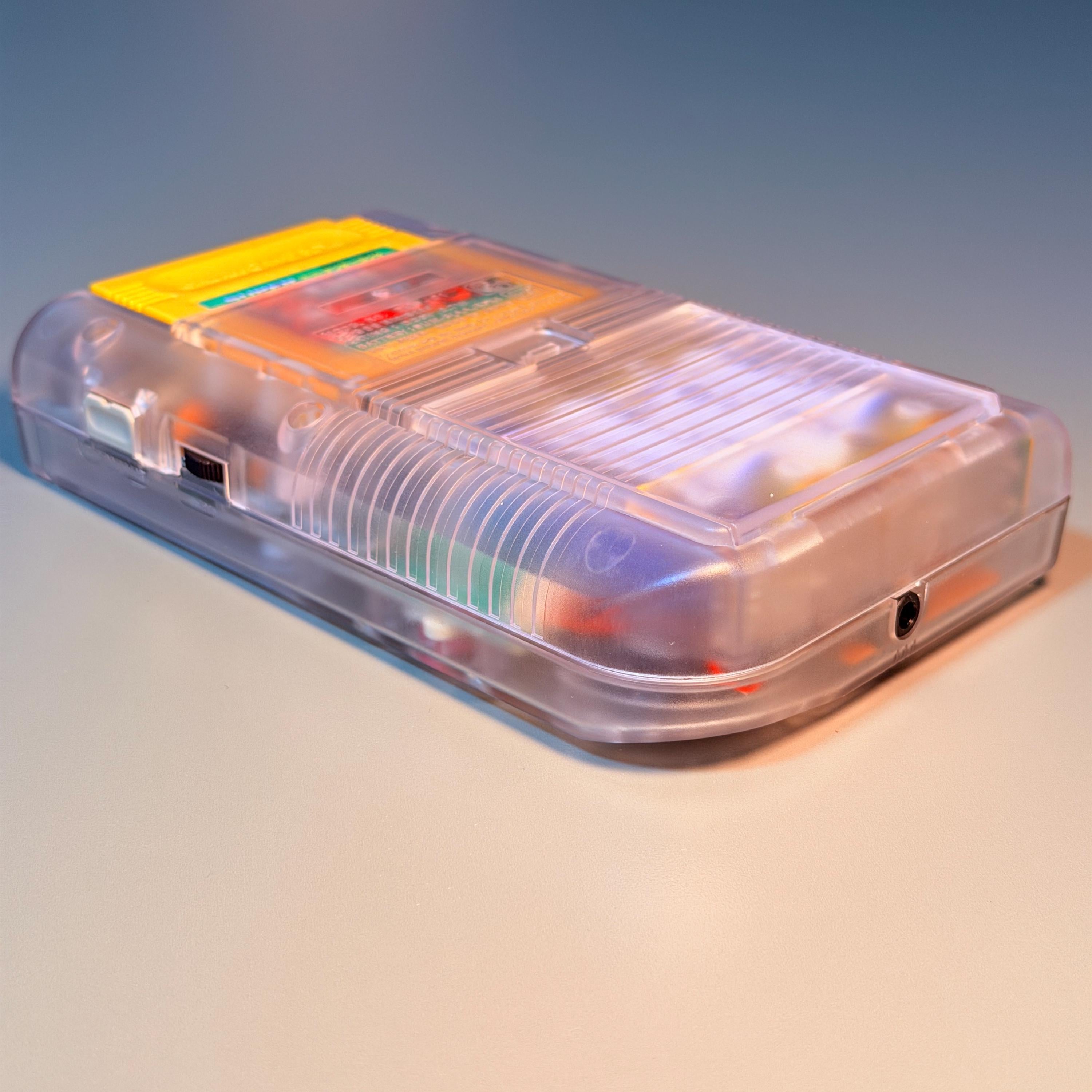 Original Game Boy IPS Console | Transparent Shell | 2.45" High-Brightness IPS | Modded