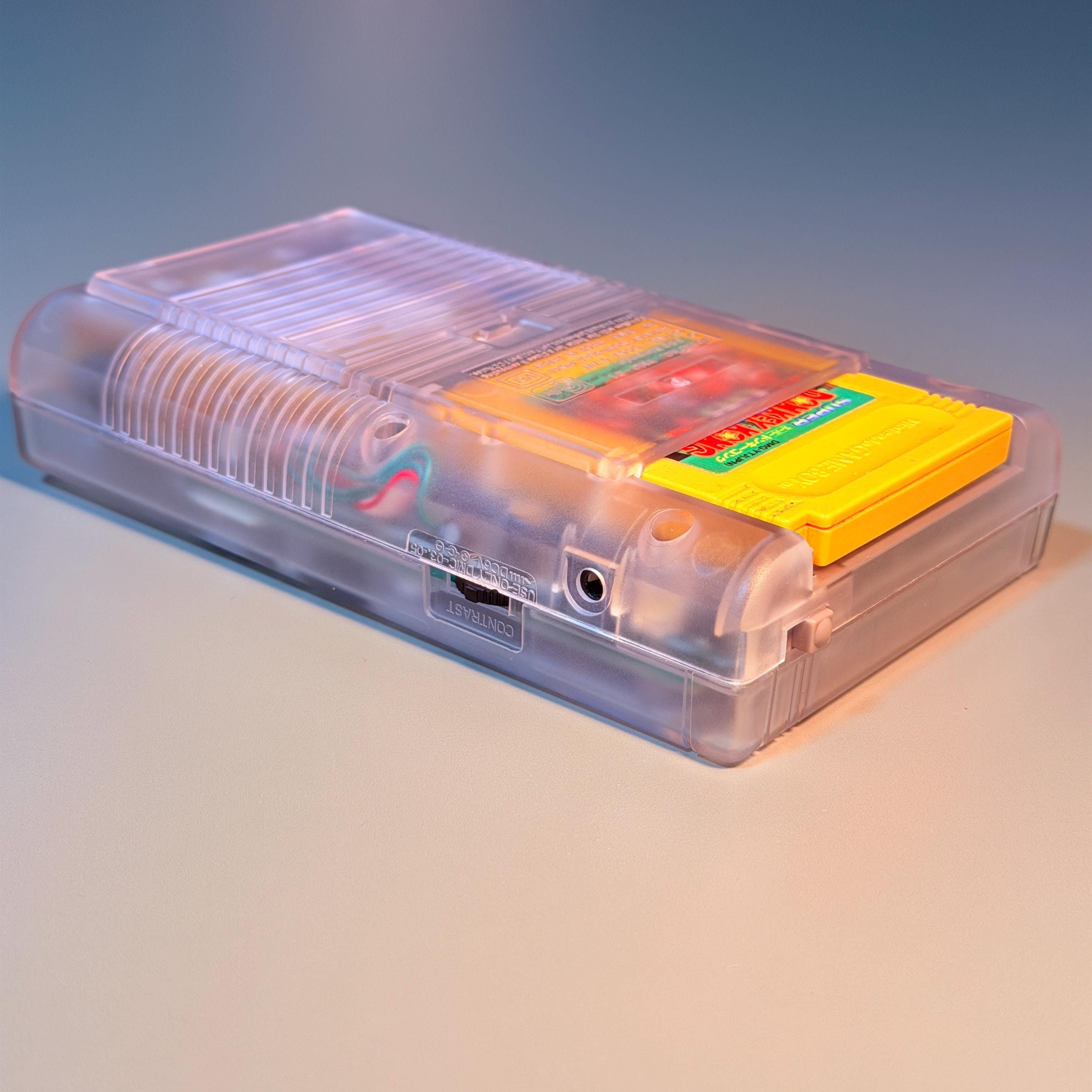 Original Game Boy IPS Console | Transparent Shell | 2.45" High-Brightness IPS | Modded