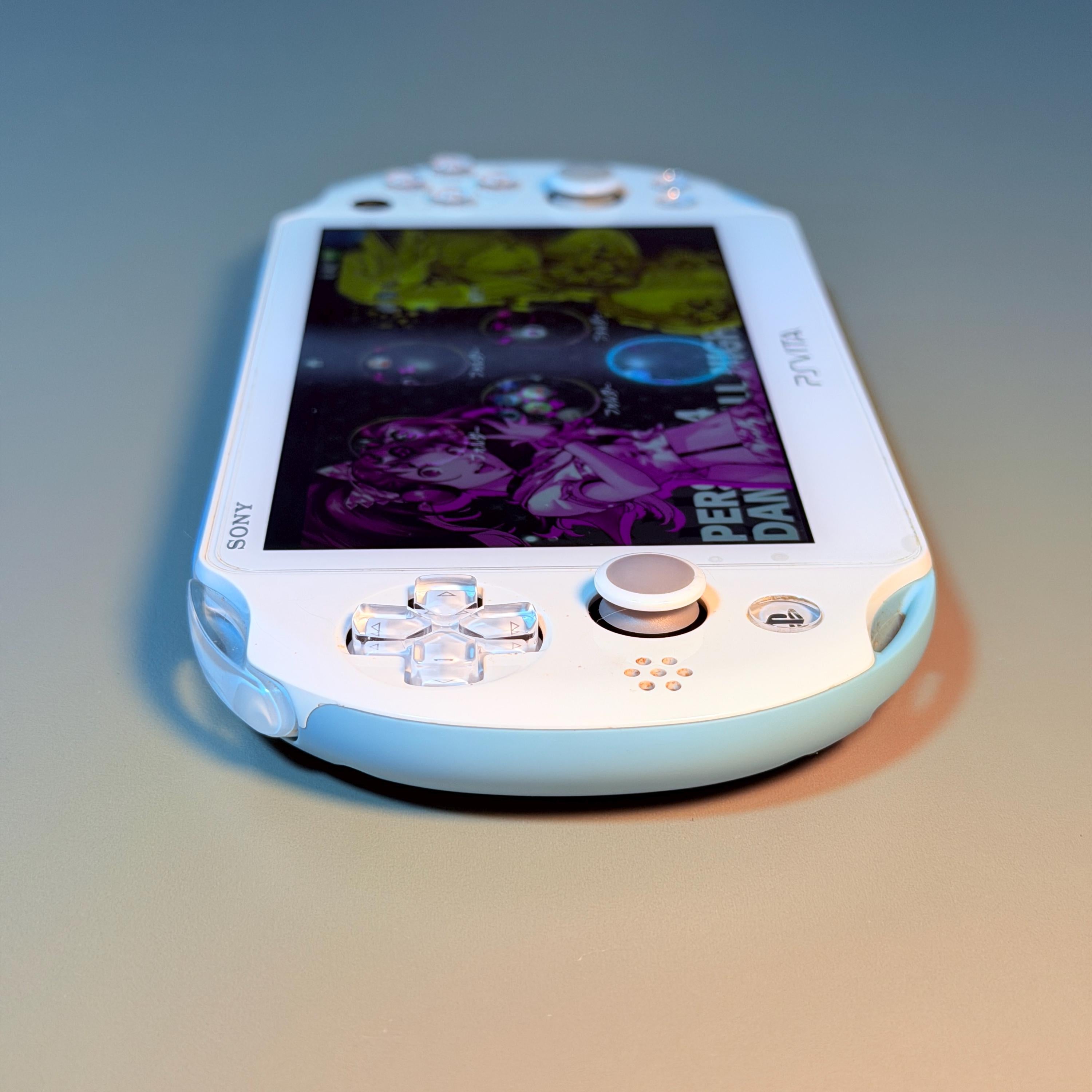 Vintage PS Vita 2000 Slim Console | Light Blue White | Japanese Model | Charger Included