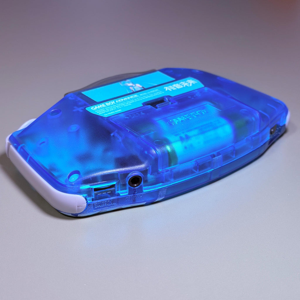 Game Boy Advance IPS Console | Transparent Blue Shell | High-Resolution IPS | Modded