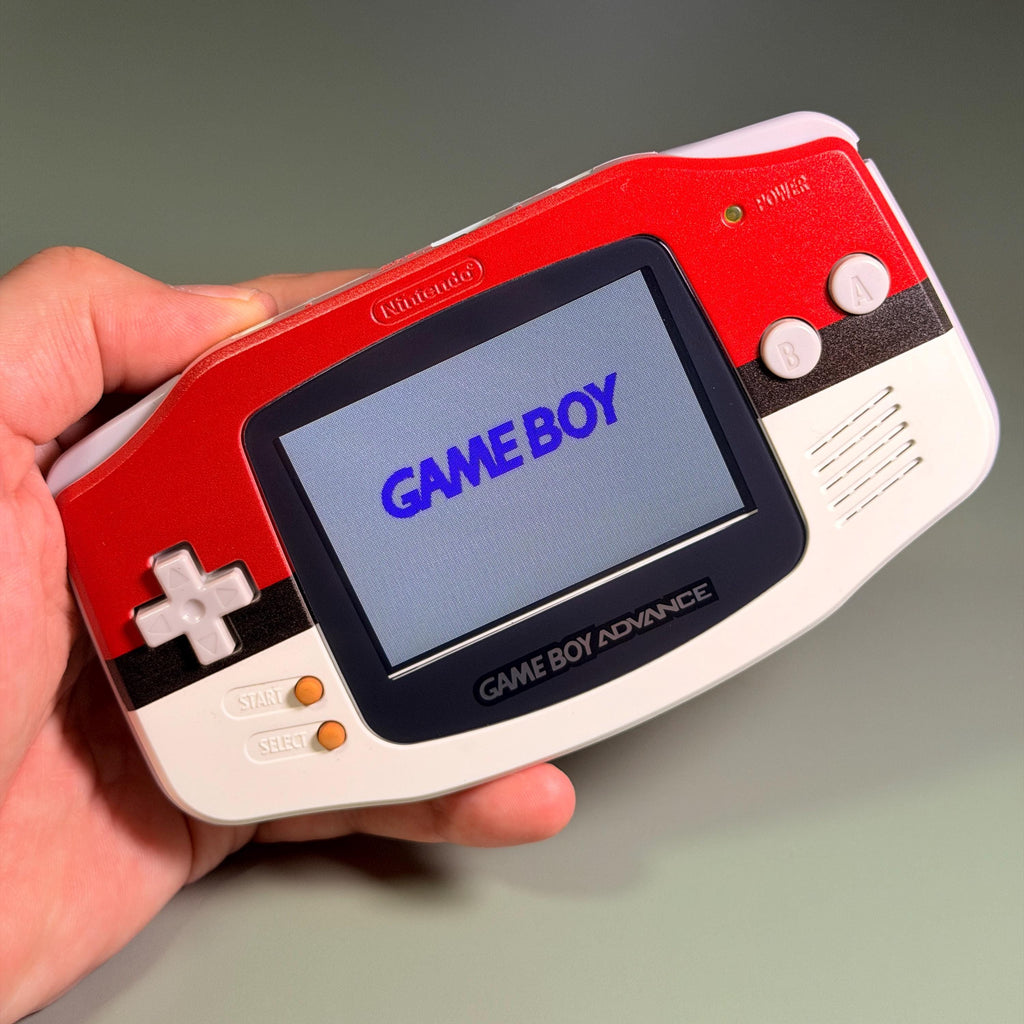 Game Boy Advance IPS Console | Red & White Shell | High-Resolution IPS | Modded