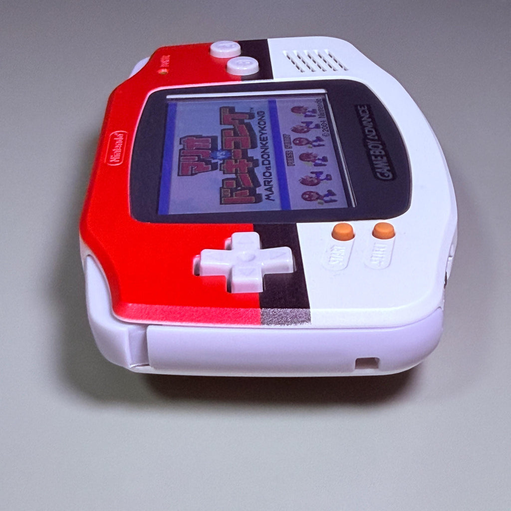 Game Boy Advance IPS Console | Red & White Shell | High-Resolution IPS | Modded