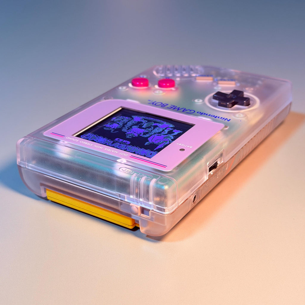 Original Game Boy IPS Console | Transparent Shell | 2.45" High-Brightness IPS | Modded