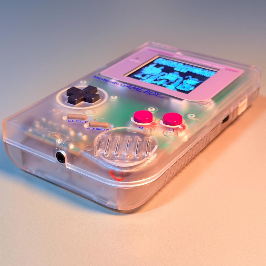 Original Game Boy IPS Console | Transparent Shell | 2.45" High-Brightness IPS | Modded
