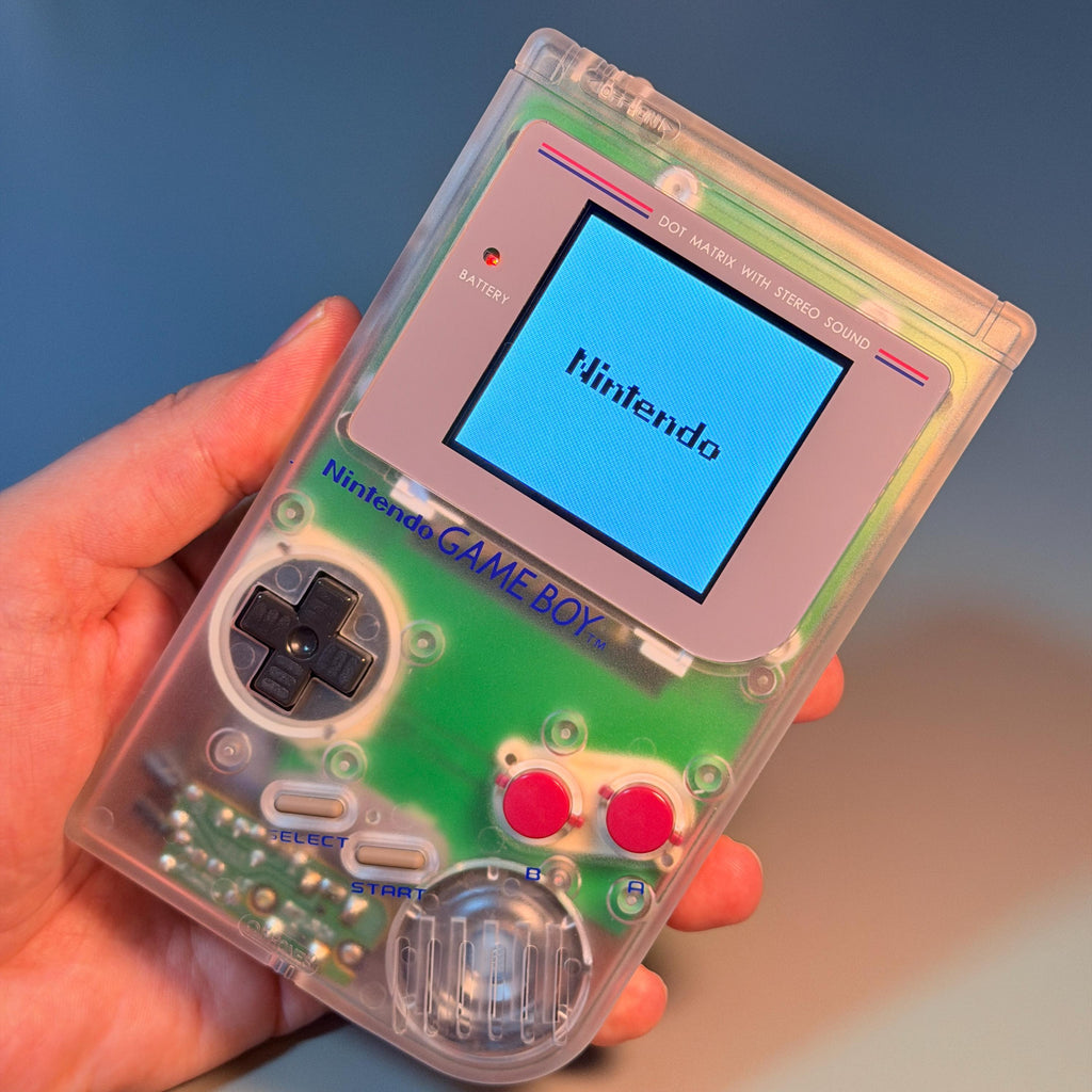 Original Game Boy IPS Console | Transparent Shell | 2.45" High-Brightness IPS | Modded