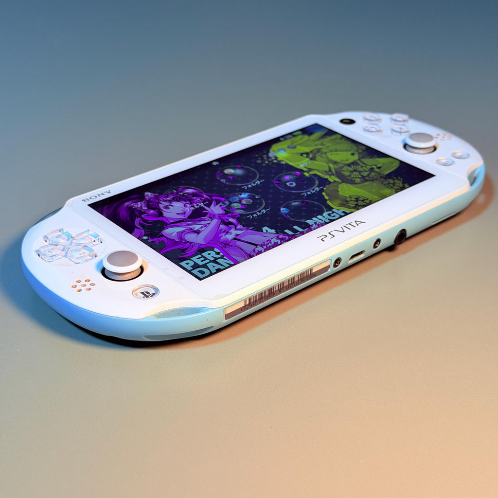 Vintage PS Vita 2000 Slim Console | Light Blue White | Japanese Model | Charger Included