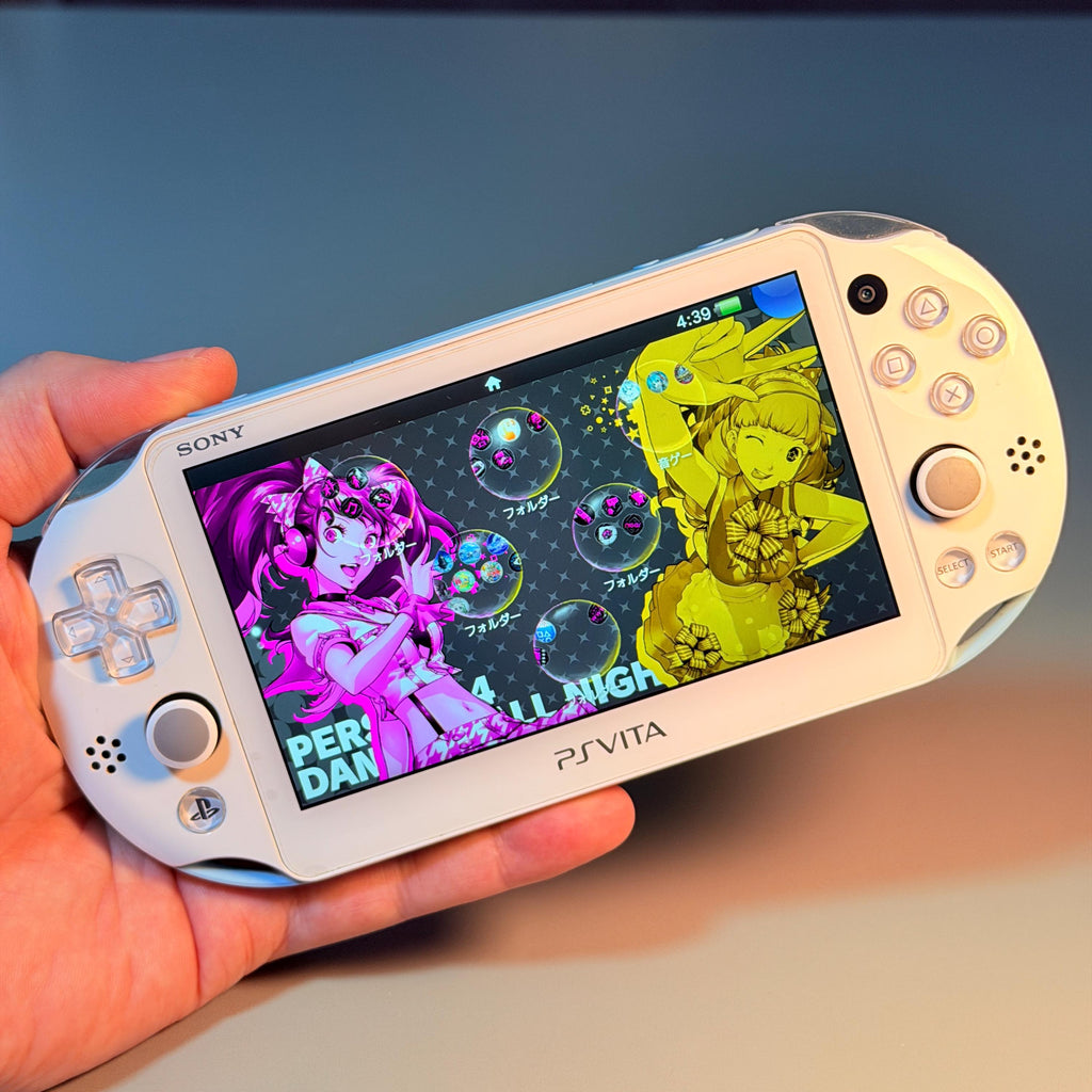 Vintage PS Vita 2000 Slim Console | Light Blue White | Japanese Model | Charger Included