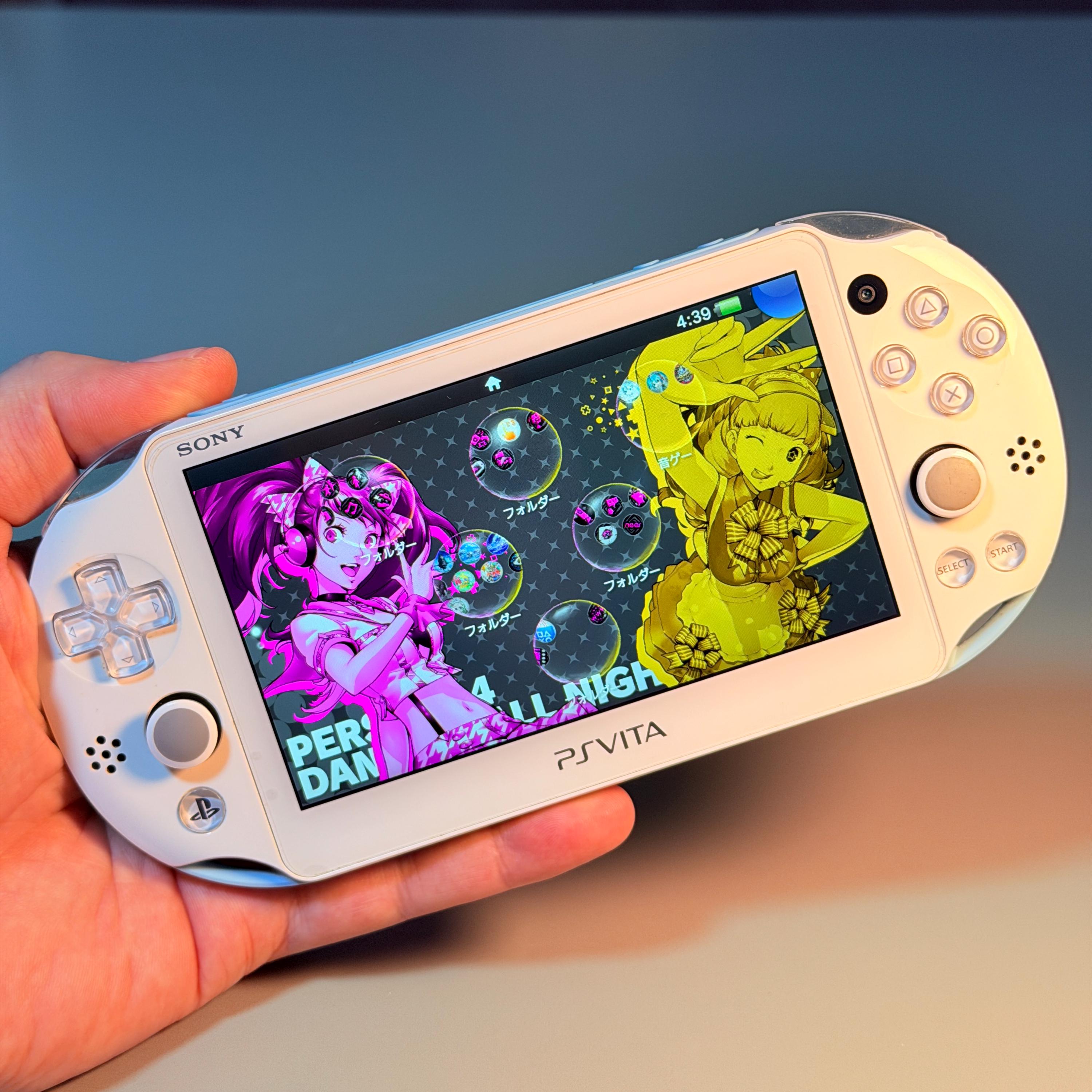 Vintage PS Vita 2000 Slim Console | Light Blue White | Japanese Model | Charger Included