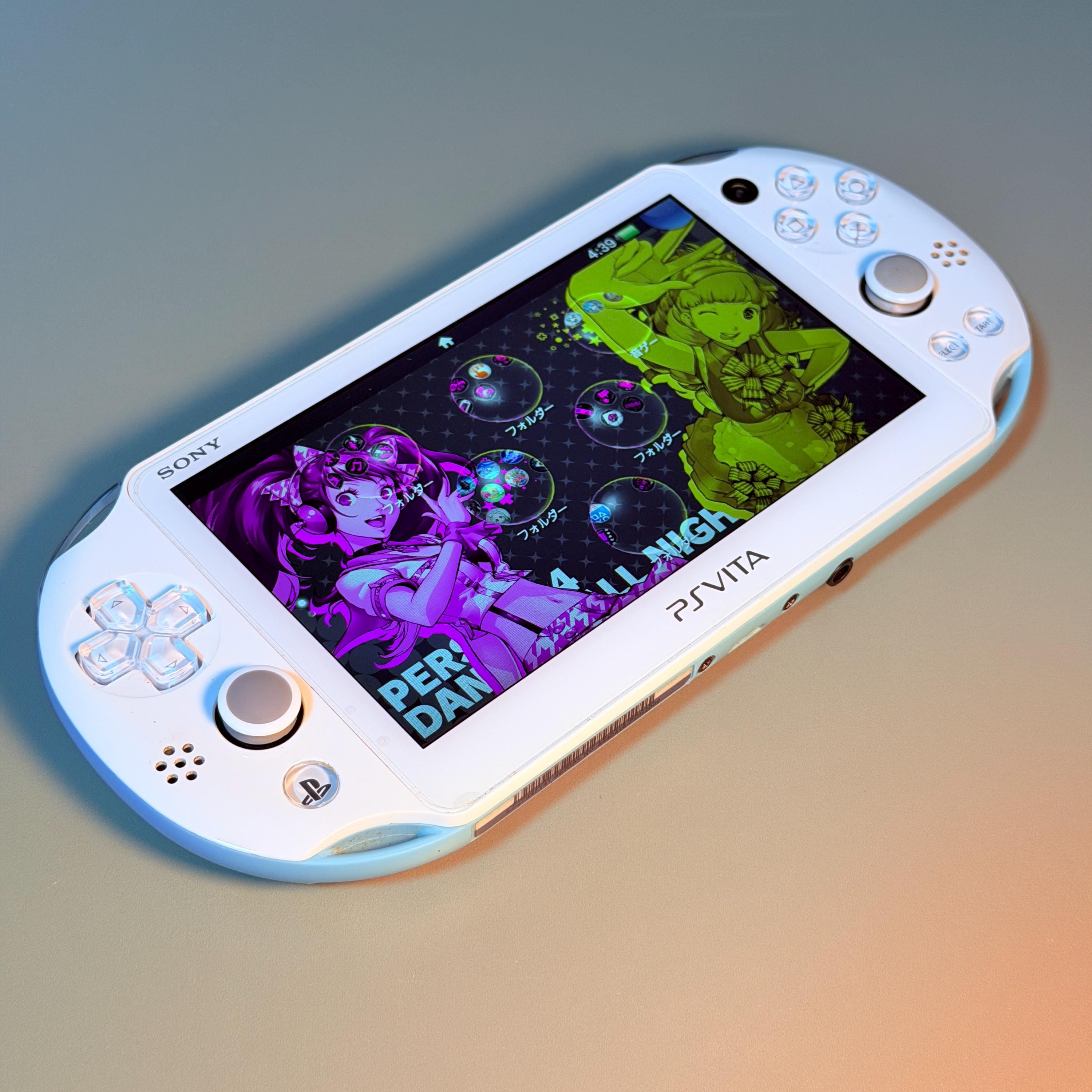 Vintage PS Vita 2000 Slim Console | Light Blue White | Japanese Model | Charger Included