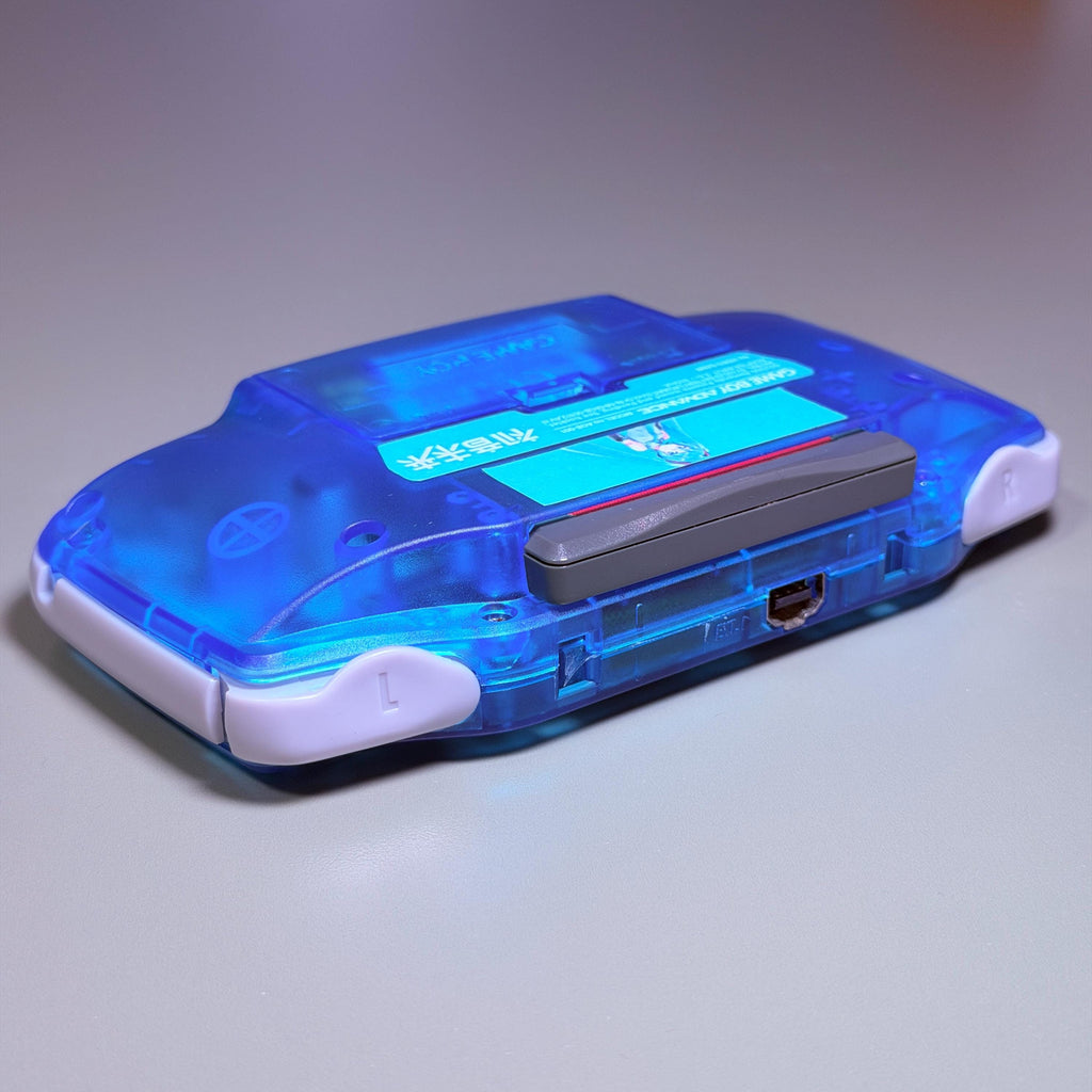 Game Boy Advance IPS Console | Transparent Blue Shell | High-Resolution IPS | Modded