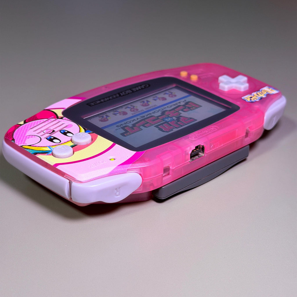 Game Boy Advance IPS Console | Transparent Pink Shell | High-Resolution IPS | Modded
