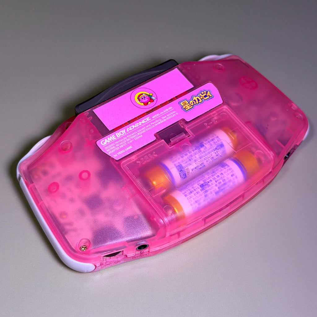 Game Boy Advance IPS Console | Transparent Pink Shell | High-Resolution IPS | Modded