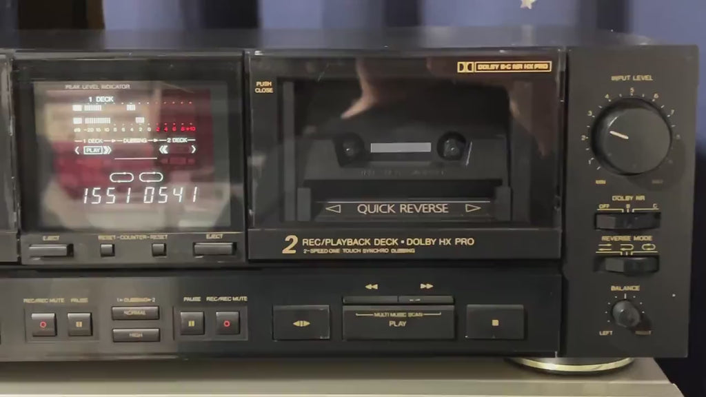 Victor TD-WR531 Twin Quick Reverse Cassette Deck – Vintage JVC Japan Working
