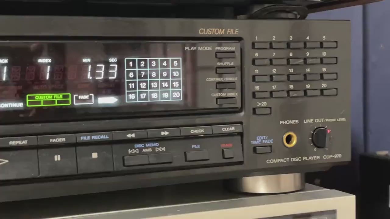 Sony CDP-970 Vintage CD Player – Fully Tested Hi-Fi Stereo, Optical Out Working Condition