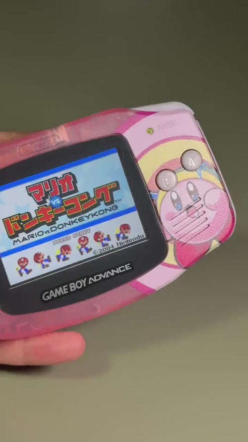 Game Boy Advance IPS Console | Transparent Pink Shell | High-Resolution IPS | Modded