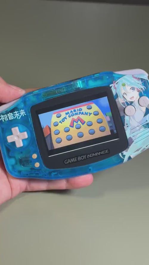 Game Boy Advance IPS Console | Transparent Blue Shell | High-Resolution IPS | Modded